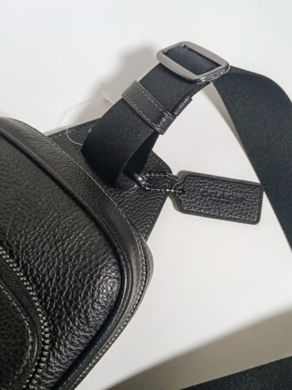 Coach Racer Sling Pack With Varsity Motif CAJ39 Black - Picture 5 of 6